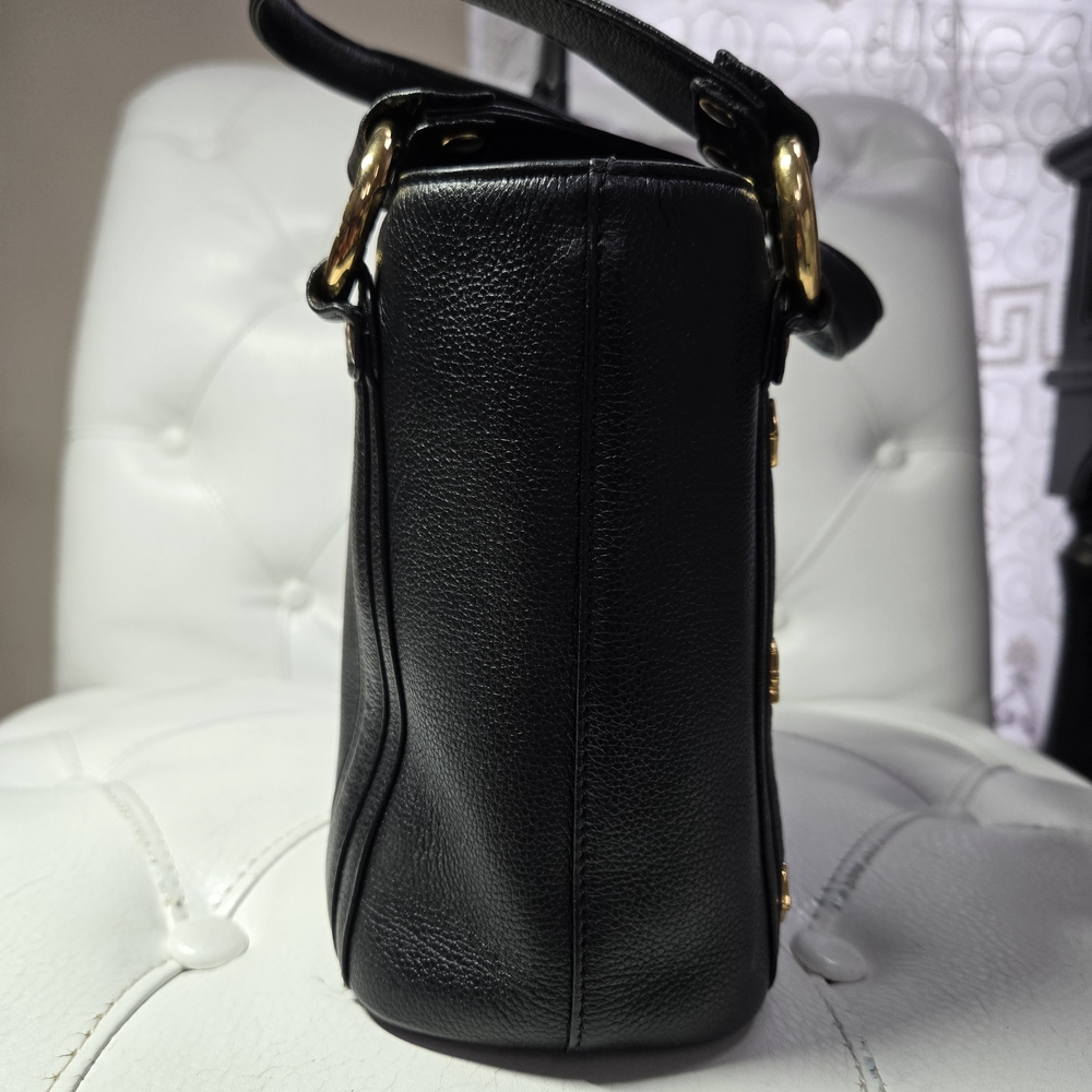 MCM Black Leather Tote Bag Mini - Picture 5 of 8